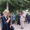 بوسي شلبي في جنازة أحمد سامي العدل 