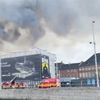  حريق في مبنى بورصة كوبنهاجن التاريخي 