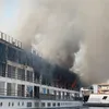    حريق في مركب بالنيل