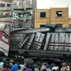 جانب من حادث قطاري الزقازيق 