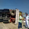 إنقلاب سيارة نقل 