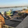 غرق سيارة ربع نقل في نهر النيل بقنا