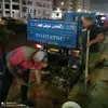 كسر ماسورة مياه بطريق كورنيش الإسكندرية
