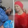 مسنة مستلقية بأحد شوارع الإسكندرية