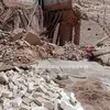 جانب من انهيار المنزل المهجور