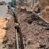 جانب من تغيير خطوط المياه