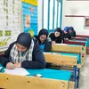 طلاب أثناء تأدية الامتحانات