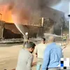 حريق مصنع كيماويات
