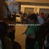 تجمع الأهالى بموقع الجريمة