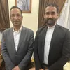 وزير الاتصالات بصحبة الزميل وائل الطوخي 