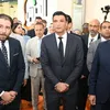 وزيرا الصناعة والتموين اثناء الافتتاح