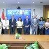 وفد جمهورية مدغشقر اثناء زيارته للهيئة الاقتصادية لقناة السويس