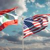 علم لبنان وأمريكا