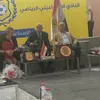 سعفان الصغير مدرب حراس المنتخب المصري أثناء التكريم 