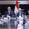 الدكتور أحمد رستم وزير التخطيط والتنمية الاقتصادية والمهندس كريم بدوي، وزير البترول 