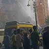 حريق محيط قسم شرطة الأزبكية