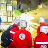 جانب من انهيار عقار الإسكندرية