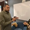 الصحفي علاء الرفاعي مع المهندسة إنجي اليماني