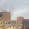جانب من الحريق بالمحطة الجديدة 