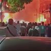 جانب من حريق مطعم بحدائق القبة