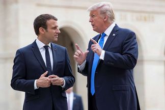 ترامب وماكرون 