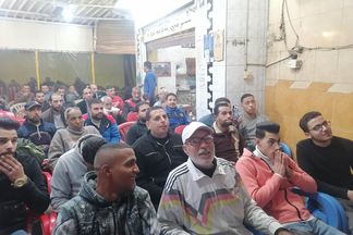 زحام مشجعي الاهلي بمقاهي البحيرة 