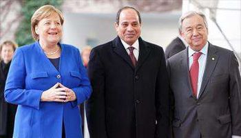 انطلاق فعاليات مؤتمر برلين بشأن الأزمة الليبية بمشاركة السيسى