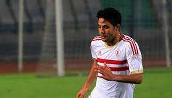 محمد إبراهيم لاعب الفريق الأول لكرة القدم بنادي الزمالك