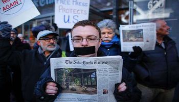 مظاهرة فى نيويورك دعما للصحافة فى مواجهة "ترامب" 
