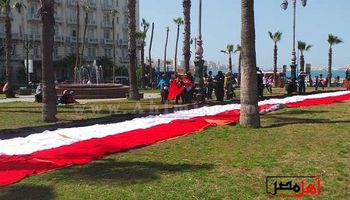 الإسكندرية تحتفل بتدشين أكبر علم مصر لتنشيط السياحة