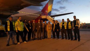مصر للطيران تحتفل بإستقبال أول رحلة لشركة Asiana الكورية
