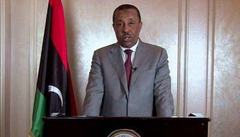 رئيس الحكومة الليبية المؤقتة عبد الله الثني