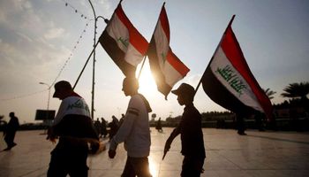 متظاهرون عراقيون 