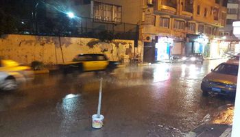 أمطار غزيرة بالإسكندرية 