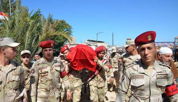 تشييع جنازة شهيد الواجب المجند كريم تيرة بالإسكندرية