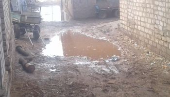مياه الأمطار بشوارع القرى ببني سويف 