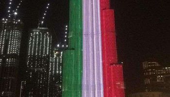 برج خليفة يرفع العلم الإيطالي
