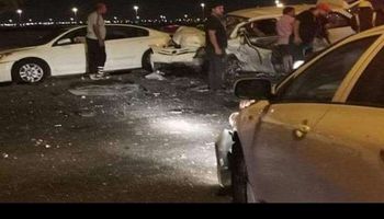 حادث تصادم ميكروباص مع سيارتين ملاكي بالإسماعيلية