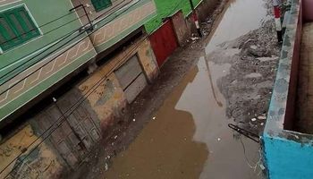 مياه الصرف الصحي تغرق شوارع قرية تل الجراد