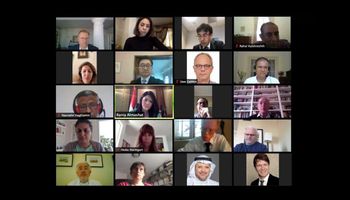 اجتماع رانيا المشاط مع ممثلين التعاون الدوليين عبر الكونفرانس