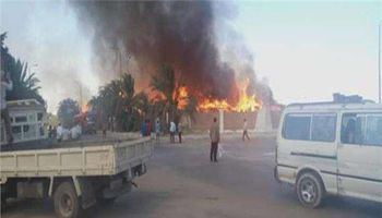 حريق هائل في مصنع مواد غذائية بالمنطقة الصناعية السادسة في 6 أكتوبر