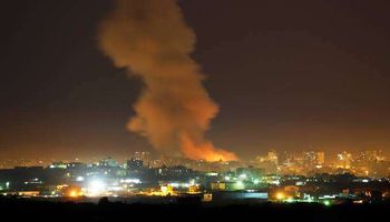 قصف اسرائيلي عل غزة 