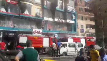 حريق بمحل منسوجات شرق الإسكندرية 