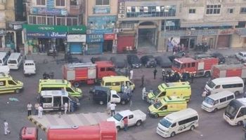 حريق هائل بمستشفى البدراوي بشارع محمد نجيب بالإسكندرية