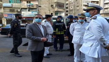 محافظ الإسكندرية يتفقد حريق مستشفى بدراوي