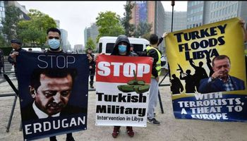 مظاهرات لرفض الاحتلال التركي لليبيا