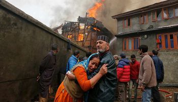 حريق منزل في الهند 