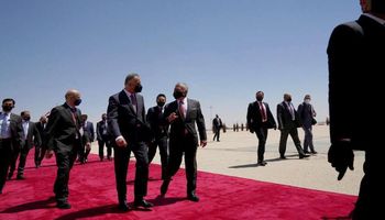 الملك الأردني عبد الله الثاني ورئيس وزراء العراق مصطفى الكاظمي