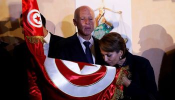 رئيس تونس قيس سعيد وزوجته إشراف شبيل