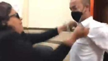واقعة الاعتداء على ضابط شرطة بمحكمة مصر الجديدة 